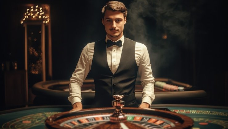Meja Mini Baccarat dengan tata letak rapi